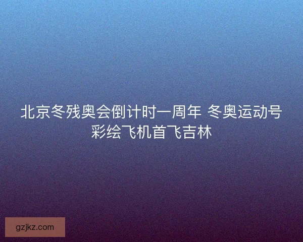 北京冬残奥会倒计时一周年 冬奥运动号彩绘飞机首飞吉林
